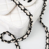 CHANEL Handbag White White Lambskin Quilted Mini Square Single Flap -Knockoff
