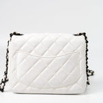 CHANEL Handbag White White Lambskin Quilted Mini Square Single Flap -Knockoff
