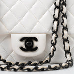 CHANEL Handbag White White Lambskin Quilted Mini Square Single Flap -Knockoff
