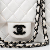 CHANEL Handbag White White Lambskin Quilted Mini Square Single Flap -Knockoff
