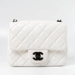 CHANEL Handbag White White Lambskin Quilted Mini Square Single Flap -Knockoff
