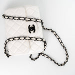 CHANEL Handbag White White Lambskin Quilted Mini Square Single Flap -Knockoff
