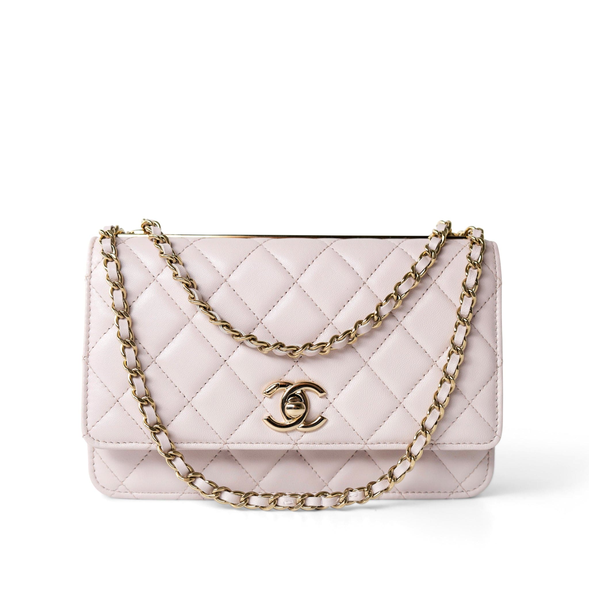 CHANEL Handbag WOC / Purple 21B Light Purple Lambskin Quilted Trendy CC Wallet on Chain WOC -Knockoff
