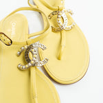 CHANEL Handbag Yellow 20S CC Yellow Sandals Size 39 -Knockoff
