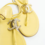 CHANEL Handbag Yellow 20S CC Yellow Sandals Size 39 -Knockoff
