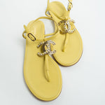 CHANEL Handbag Yellow 20S CC Yellow Sandals Size 39 -Knockoff
