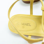 CHANEL Handbag Yellow 20S CC Yellow Sandals Size 39 -Knockoff
