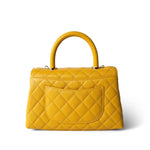 CHANEL Handbag Yellow 22A Yellow Caviar Quilted Coco Handle Small (Old Mini) Light Gold Hardware -Knockoff
