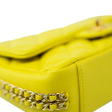 CHANEL Handbag Yellow 23C Neon Yellow Caviar Quilted Coco You Mini Flap Bag Light Gold Hardware -Knockoff
