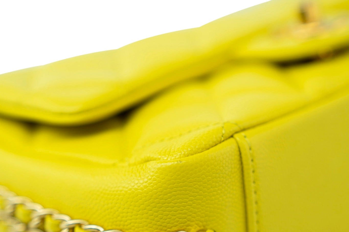 CHANEL Handbag Yellow 23C Neon Yellow Caviar Quilted Coco You Mini Flap Bag Light Gold Hardware -Knockoff
