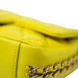 CHANEL Handbag Yellow 23C Neon Yellow Caviar Quilted Coco You Mini Flap Bag Light Gold Hardware -Knockoff
