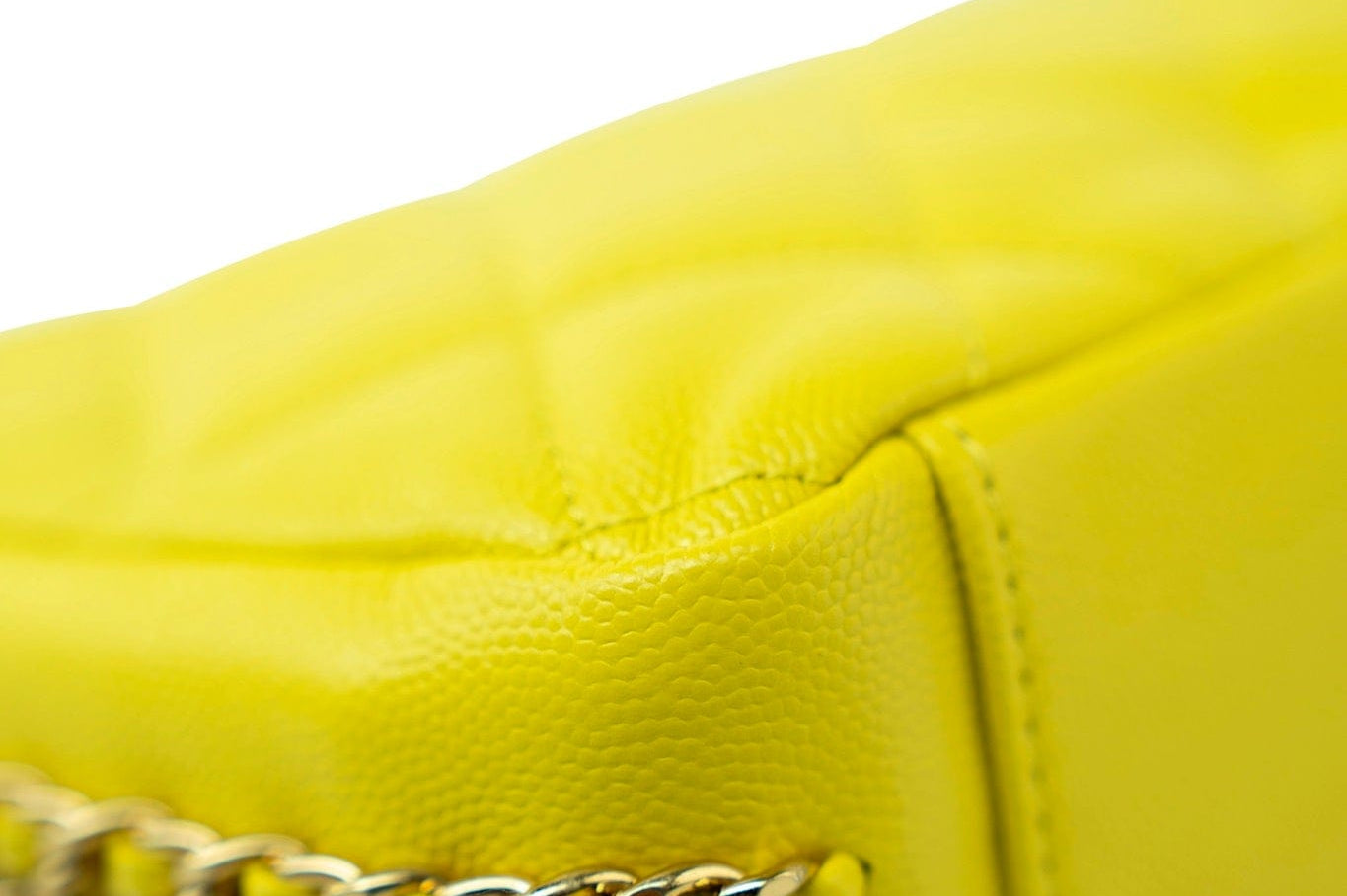 CHANEL Handbag Yellow 23C Neon Yellow Caviar Quilted Coco You Mini Flap Bag Light Gold Hardware -Knockoff
