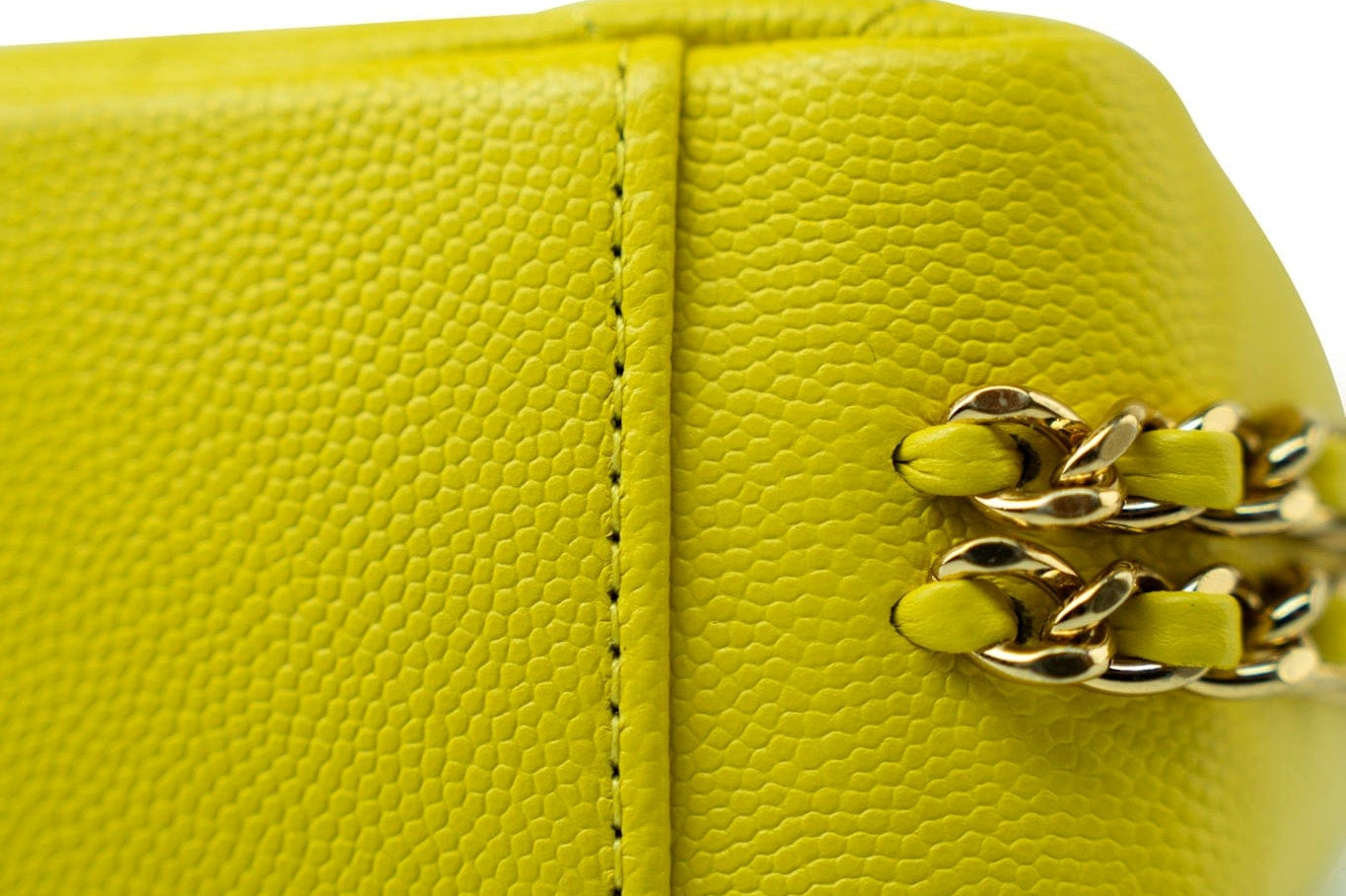 CHANEL Handbag Yellow 23C Neon Yellow Caviar Quilted Coco You Mini Flap Bag Light Gold Hardware -Knockoff
