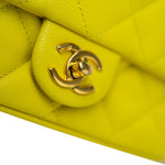 CHANEL Handbag Yellow 23C Neon Yellow Caviar Quilted Coco You Mini Flap Bag Light Gold Hardware -Knockoff
