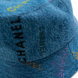 CHANEL Hat Blue 22P Blue Denim Cloche Bucket Hat M -Knockoff
