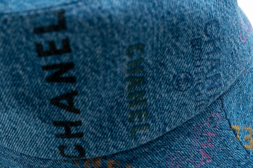 CHANEL Hat Blue 22P Blue Denim Cloche Bucket Hat M -Knockoff
