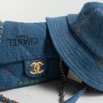 CHANEL Hat Blue 22P Blue Denim Cloche Bucket Hat M -Knockoff
