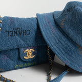 CHANEL Hat Blue 22P Blue Denim Cloche Bucket Hat M -Knockoff
