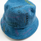 CHANEL Hat Blue 22P Blue Denim Cloche Bucket Hat M -Knockoff
