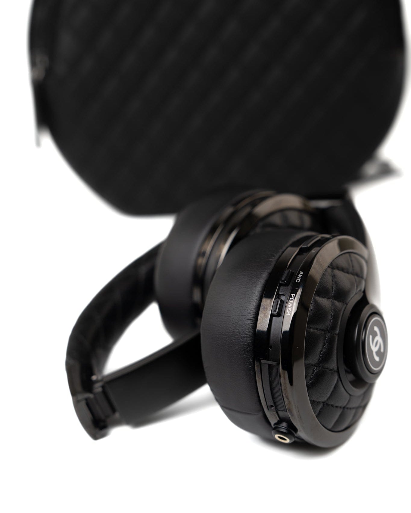 CHANEL Headphones Black Chanel x Monster Black Quilted Headphones w/ Case -Knockoff
