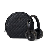 CHANEL Headphones Black Chanel x Monster Black Quilted Headphones w/ Case -Knockoff
