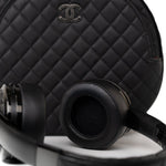 CHANEL Headphones Black Chanel x Monster Black Quilted Headphones w/ Case -Knockoff
