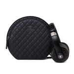 CHANEL Headphones Black Chanel x Monster Black Quilted Headphones w/ Case -Knockoff
