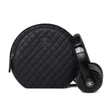 CHANEL Headphones Black Chanel x Monster Black Quilted Headphones w/ Case -Knockoff
