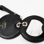 CHANEL Key Holder Black Key Chain / Travel Tag Black Lambskin Quilted LGHW -Knockoff
