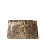 CHANEL Pearl Python Jumbo Classic Flap Light Gold Hardware -Knockoff
