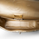 CHANEL Pearl Python Jumbo Classic Flap Light Gold Hardware -Knockoff
