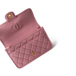 CHANEL Pink 22K Pink Caviar Quilted School Memory Top Handle Flap Aged Gold Hardware -Knockoff
