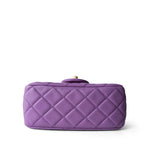 CHANEL Purple Purple Lambskin Quilted Pearl Crush Mini Square Aged Gold Hardware -Knockoff
