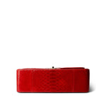 CHANEL Red Red Python Jumbo Classic Flap Light Gold Hardware -Knockoff
