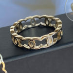 CHANEL Ring Gold Metal CC Ring Golden -Knockoff
