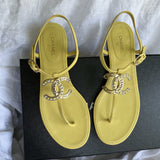 CHANEL Sandals Chanel 20S Yellow Sandals Size 39 -Knockoff
