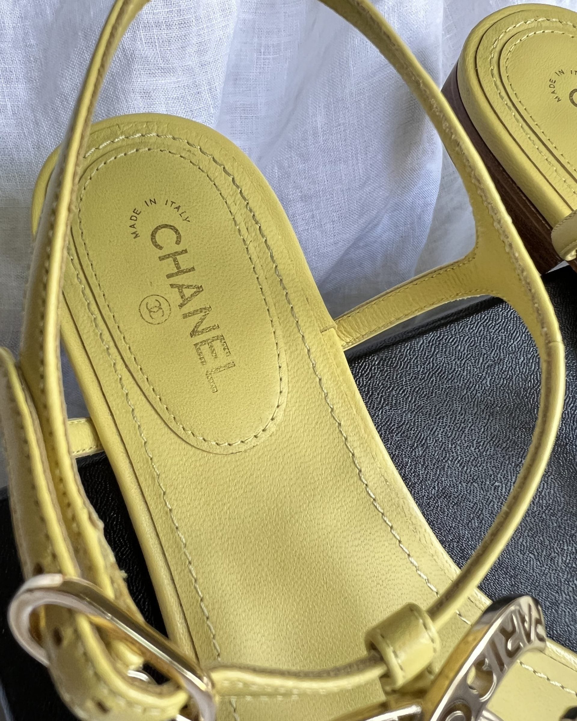 CHANEL Sandals Chanel 20S Yellow Sandals Size 39 -Knockoff
