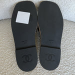 CHANEL Sandals Chanel CC Espadrille Slip On Sandals Black - 39 -Knockoff
