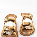 CHANEL Sandals Chanel Dad Sandals - Metallic Gold -Knockoff
