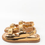 CHANEL Sandals Chanel Dad Sandals - Metallic Gold -Knockoff
