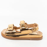 CHANEL Sandals Chanel Dad Sandals - Metallic Gold -Knockoff
