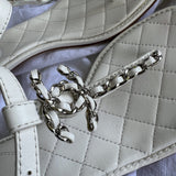 CHANEL Sandals White Chanel White Quilted Leather Sandals - 38 1/2 -Knockoff
