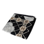 CHANEL Scarf Black CC Square Scarf Black -Knockoff
