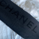 CHANEL Scarf Black Chanel Cashmere Scarf - Black -Knockoff
