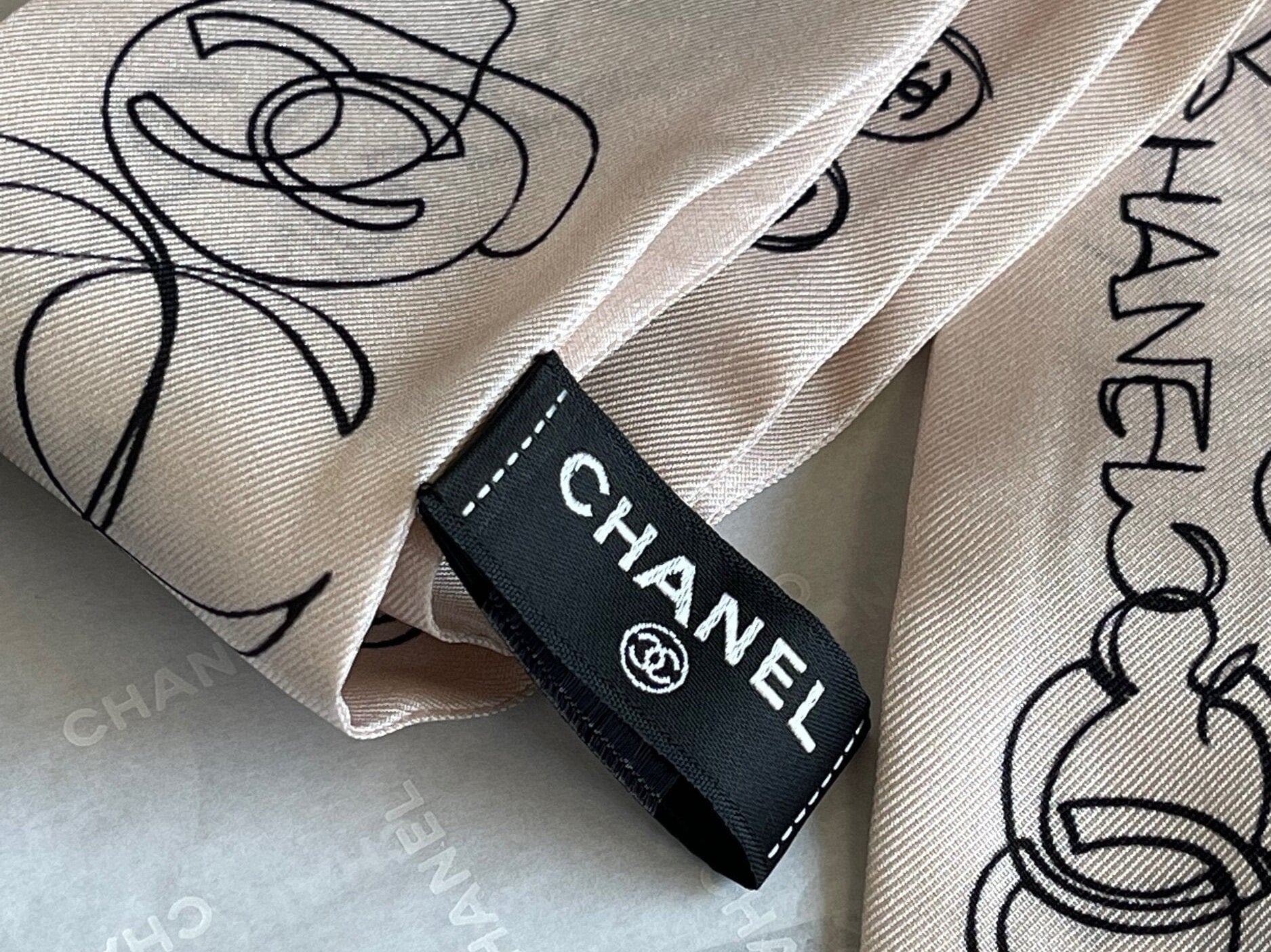 CHANEL Scarf Rose Clair Scarf Twill -Knockoff
