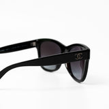 CHANEL Sunglasses Black Black CC Sunglasses 5380-A -Knockoff
