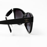 CHANEL Sunglasses Black Black CC Sunglasses 5380-A -Knockoff
