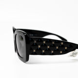 CHANEL Sunglasses Black Black CC Sunglasses 5483-A gold cc -Knockoff
