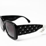 CHANEL Sunglasses Black Black CC Sunglasses 5483-A -Knockoff
