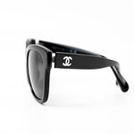 CHANEL Sunglasses Black CC Sunglasses 5380-A -Knockoff
